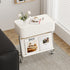 Contemporary Simplicity Rectangular Stainless Steel Side Table 1-Drawer For Living Room