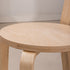 Contemporary Nordic Birch Wood Round Rectangular Dining Chair Backrest For Dining Room