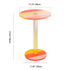 Contemporary Creative Round Column Marble Acrylic End Table 1-Tier For Living Room