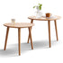 Contemporary Japanese Oval Wood Side Table 1-Tier For Living Room