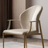 Modern Simplicity Microfiber Leather Stainless Steel Sponge Square Wraparound Dining Chair Backrest Armrest For Dining Room
