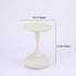 Modern Minimalist Round Orb Stone Stainless Steel Metal End Table 1-Tier For Living Room