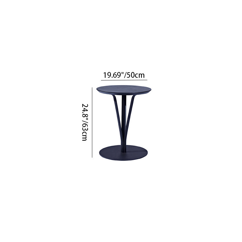 Modern Minimalist Round Iron Steel Plate Bar Table For Dining Room