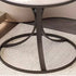 Contemporary Creative Round Rock Slab Iron End Table 1-Tier For Living Room