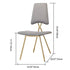 Contemporary Scandinavian Fabric Velvet Metal Sponge Square Vanity Stool Chair Backrest For Bedroom