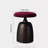 Modern Minimalist Round Cylinder Fabric Metal Vanity Stool For Bedroom