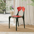 Modern Art Deco Rose Square FRP Composite Dining Chair Backrest Armless For Dining Room