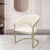 Modern Minimalist Semi-Circular Upholstered Curved Backrest Leather Metal Chair For Living Room