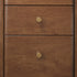 Modern Minimalist Narrow Rectangle Wood Nightstand 2-Drawer For Bedroom