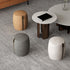 Contemporary Nordic Fabric Wood Sponge Cylinder Round Vanity Stool Backless For Bedroom