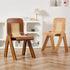 Contemporary Retro Rectangular Rattan Woven Solid Wood Dining Chair Backrest For Dining Room