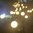 Contemporary Creative Waterproof Solar Multi Head Flowery Small Orb Plastic LED Outdoor Light For Garden