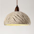 Contemporary Industrial Round Dome Solid Wood Cement 1-Light Pendant Light For Living Room