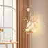 Modern Luxury Crystal Aluminum Acrylic Swan LED Wall Sconce Lamp For Bedside