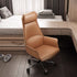 Modern Minimalist Rectangular High Back Leather Carbon Steel Desk Chair For Home Office