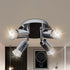Modern Minimalist Round Cylinder Metal Acrylic 4-Light Semi-Flush Mount Ceiling Light For Living Room