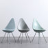 Contemporary Creative Water Drop Shape Plastic Dining Chair Backrest For Dining Room