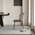 Modern Luxury Square Fiber Leather Metal Dining Chair Backrest Armless For Dining Room
