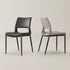 Contemporary Nordic Square Curved Upholstered Hollowed Out Leather Carbon Steel Dining Chair Backrest For Dining Room