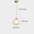 Modern Art Deco Shell Iron Glass 1-Light Pendant Light For Bedroom