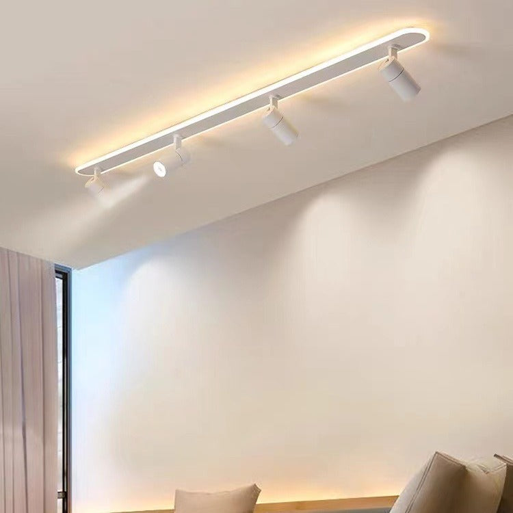 Modern Minimalist Acrylic Long Spotlight Track Light LED Flush Mount Ceiling Light For Living Room