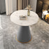 Contemporary Luxury Round Sintered Stone Top Metal Base Coffee Table For Living Room