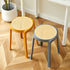 Contemporary Scandinavian Weaving PP Round Stool Dining Chair Backless Stackable For Dining Room