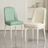 Modern Minimalist Square Rectangle PU Leather Carbon Steel Dining Chair Backrest For Dining Room