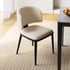 Modern Minimalist Leather Iron Sponge Square Dining Chair Backrest For Dining Room