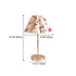 Traditional European Printed Fabric Petal Shade 1-Light Table Lamp For Bedroom