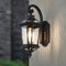 Traditional European Waterproof Aluminum Glass Octagon Cylinder 1-Light Wall Sconce Lamp For Garden