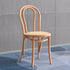 Contemporary Retro Rattan Beech Wood Metal Round Arched Dining Chair Backrest For Dining Room