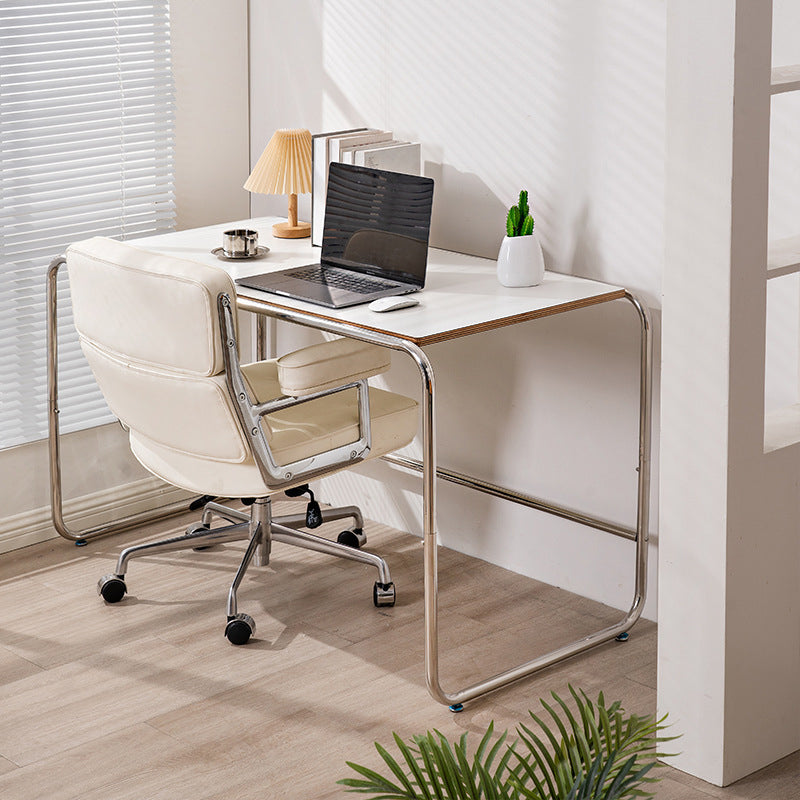 Modern Minimalist Rectangular MDF Stainless Steel Desks For Home Office