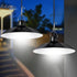 Contemporary Retro Solar Waterproof ABS Semicircular Disk LED Pendant Light For Garden