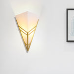 Contemporary Nordic Iron Acrylic Inverted Triangle 1-Light Wall Sconce Lamp For Living Room