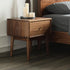 Traditional French Rectangular Wood End Table 1-Drawer For Living Room
