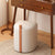 Contemporary Nordic Leather Cylinder Vanity Stool For Bedroom