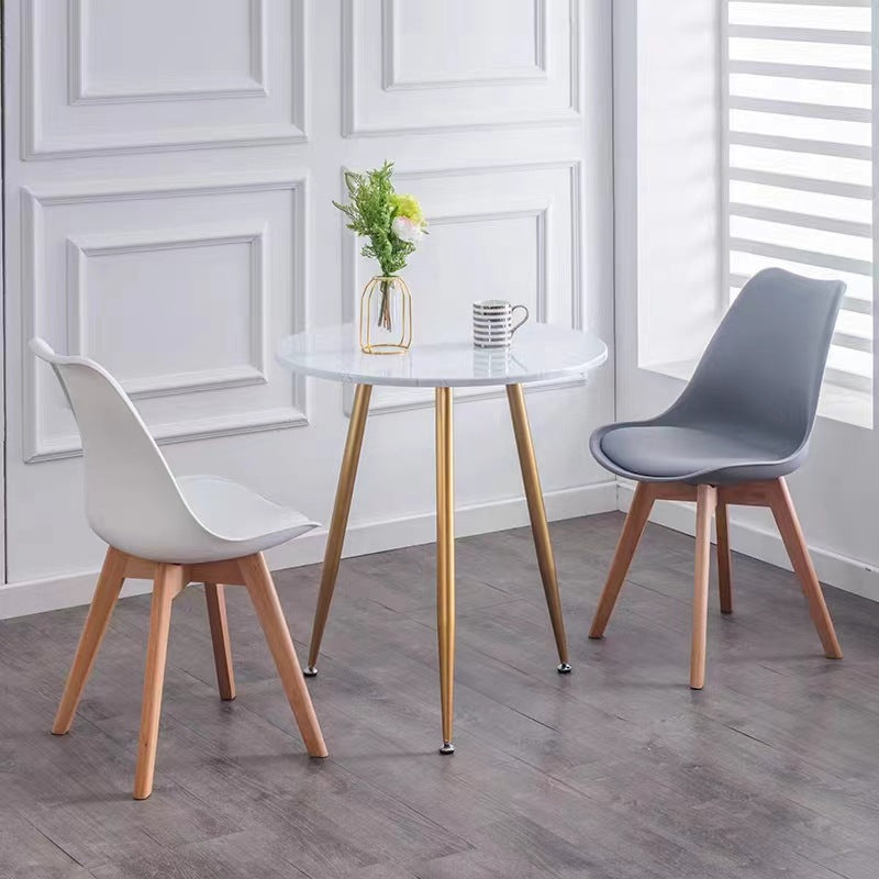 Modern Minimalist Tulip Shape PP Wood Chair Backrest For Living Room