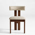 Contemporary Scandinavian Semi-round Solid Wood Lambswool High Resilience Sponge Dining Chair Backrest For Dining Room