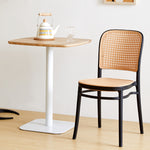 Modern Minimalist Square Rattan Plastic Dining Chair For Dining Room