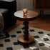 Traditional Vintage Round Beaded Wooden Coffee Table For Living Room