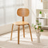 Modern Minimalist Round Cushion Solid Wood Dining Chair Backrest For Dining Room