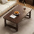 Modern Minimalist Foldable Rectangular Solid Wood Coffee Table For Living Room