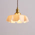 Contemporary Creative Brass Flower Glass Shade 1-Light Pendant Light For Living Room