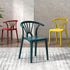 Contemporary Scandinavian Arc Plastic Stackable Dining Chair Backrest For Dining Room