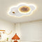 Contemporary Creative Resin Moon Astronaut Acrylic Cloud Shape LED Kids Flush Mount Ceiling Light For Living Room