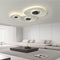 Modern Minimalist Irregular Water Ripple Oval Aluminum LED Flush Mount Ceiling Light For Living Room