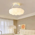 Modern Simplicity Cream PE Cloud Pumpkin Shade Iron LED Kids Pendant Light For Bedroom