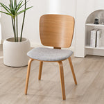 Contemporary Simplicity PU Leather Upholstered Wood Frame Dining Chair For Living Room