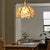 Modern Art Deco Half Round Ball Copper Crystal 1-Light Pendant Light For Dining Room